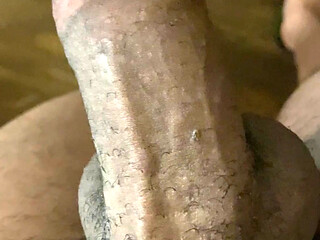 Close up on my cock jumping up and down