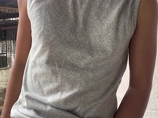 Big Asian Cock Inside the White Basketball Shorts