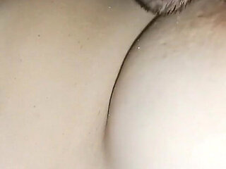 My Husband Sucks on My Big Natural Breasts and Erect Nipples, Putting Different Candies on Them.