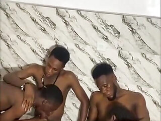 Two Big Black Dicks Fucks Two Sissy Boys