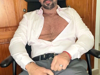 I Masturbate at Home While Wearing a Suit, Right After I Get Home