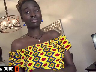 After Spotting Stunning Ebony Amateur Walking In With Her CV And Best Bikini, He Roughly Pounds Her P
