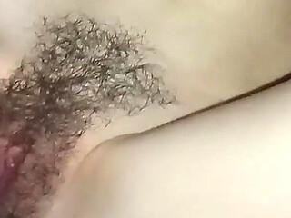 POV of My Girlfriend's Hairy and Tight Vagina, I Ejaculated Inside Her and Put Some Semen on Her Buttocks (full Video)