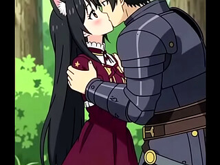 anime warrior with busty girl ai video