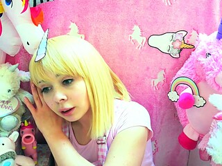 Curly Blonde Teen Records Solo Dildo Masturbation More at