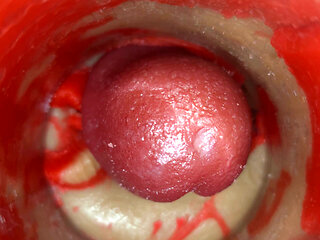 Deep thrusts trigger feverish cum inside without sperm's trace