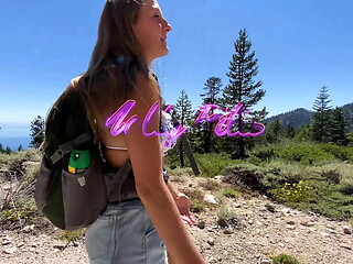 HUGE NATURAL BOOBS HIKER RAILED ON THE TRAIL - HORNY HIKING ft Molly Pills - POV
