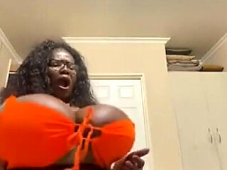 Ebony BBW Striptease & Ass Worship
