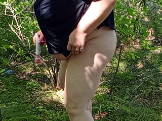 I Watch My Stepmother Masturbating Her Pussy in the Park Before Squirting