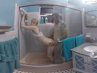 Blonde Fucks In The Shower - Petite Girl Gives Head