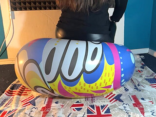 3 Huge 100cm Beach Balls Crushed by Us! 2 Cameras with Slowmo