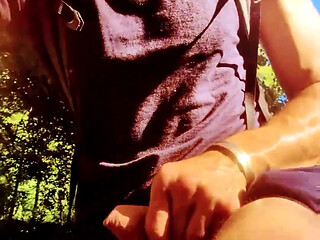 Just Being a Tease on My Bike Playing with My Sausage