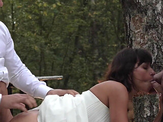 Looks Like the Wedding Didn't Go According to Plan? or Is a Threesome Supposed to Be Like That?