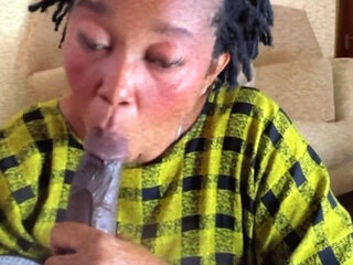 BBW Mom Sucking This Big Black Cock for Fun