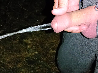 Cruising, Pissing, Wanking in the Woods at Night Wearing Onesie - Rockard Daddy