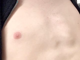 Skinny twink love nippleplay and his young cock