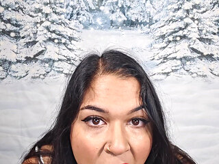 BBW Gives Deepthroat Blow Job & Strips for You