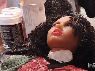 Ebony sex slave filthy curls cut by owner