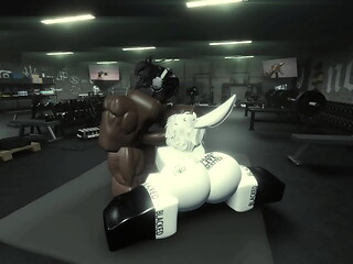Gym empty and was a good time to fuck (Roblox bbc studio)