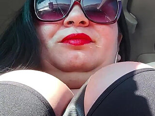 Sharing My Tits in Outdoor Public Route