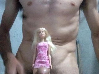 Big tits doll gives pleasure to a penis