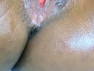 Slim Black Teen Strip Tease and Finger Fuck Herself