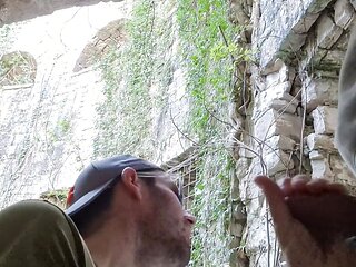 A French Tourist Gets Sucked off by a Croatian in a Ruined Fort