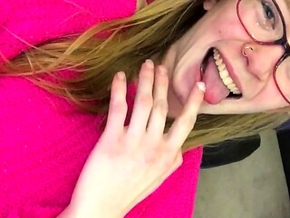 Brunette and her toys have close up masturbation sex