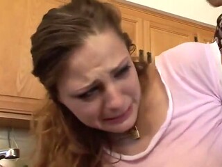 Brunette Amateur Deepthroats Big Cock Then Anal Pounding
