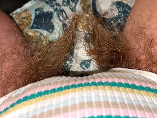 Super Thick and Long Plussy Hair Bush Closeup