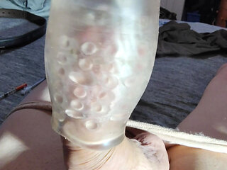 Spinning Toy on Hot White Dudes Cock