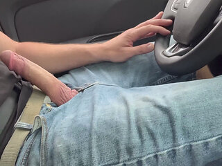 NeENJoY - the guy jerking off in traffic jams- full of voyeur- public flash dick