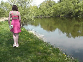 Great spring mood from the beautiful sweet and sexy teenager girl Assol. Music video Public In public Publicly Outdoors Outside