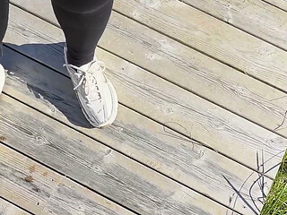 PAWG Gets Dirty at the Lake Viewing Point - She Doesn't Give a Fuck About Getting Caught!