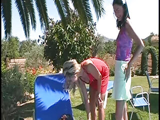 Sexy Lesbian Teens with Dildoes Outdoor Sex Compilation