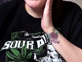 Cute curly brunette solo webcam masturbation