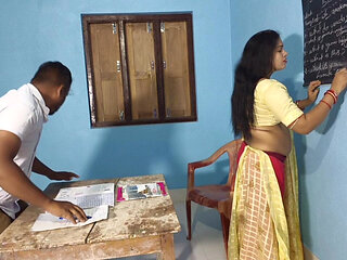 Sexy English Teacher Madam Nude Romance with Her Student in the Class Room Part -1