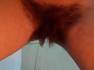 Nude Pee and Open Wide Soaked Dripping Bush