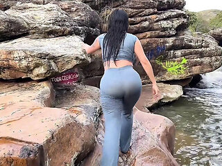 Jenifer Play Fucks Boyfriend's Best Friend in River - Big Tits Latina Amateur Outdoor Sex