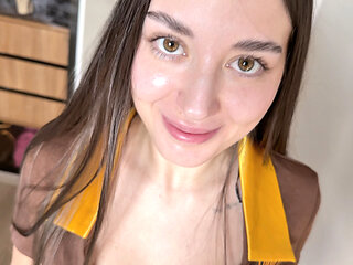 Stepbrother Prank Step Sis and Jerking off on Her but She Suddenly Took His Dick and He Hard Fuck Stepsis