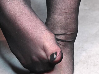 Asmr Nylons Feet Rubbing Extremely Relaxing and Horny at the Same Time Nylon Foot Tease in 4K