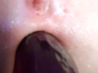 Close up solo beauty toying ass