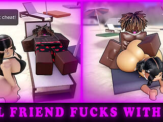 I Met My BBL Friend At Beach and RAILED Her While Wife Was Away (ROBLOX)