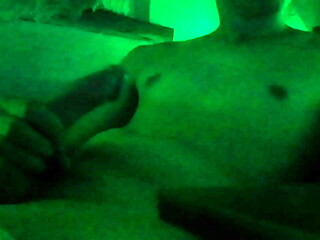 masturbates his big cock lots of cum