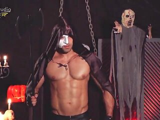 Ajx daddy latin in halloween: Handjob, Cumshot  Masturbation Porn