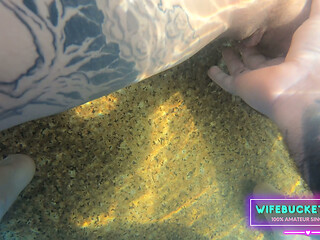 Wifebucket Amateurs - Stepsis was swimming in sexy bikini, so I had to fuck her in the pool