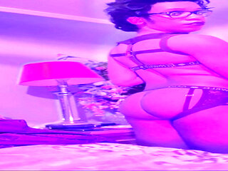 My purple lingerie striptease