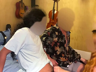 After the party, I was so horny that I had to find two men to fuck.