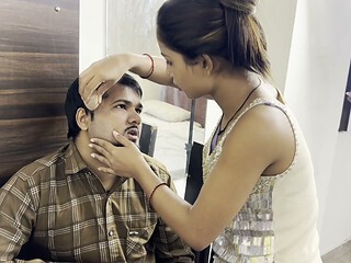 The hero gave the make-up to the woman.
