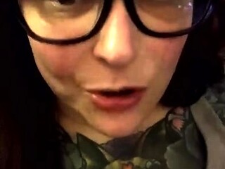 Brunette solo darling masturbating at home